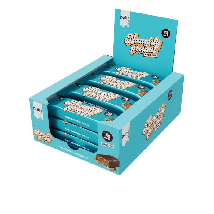 PULS Naughty peanut Proteīna batoniņš (12 x 45 g) – Vitamins.lv