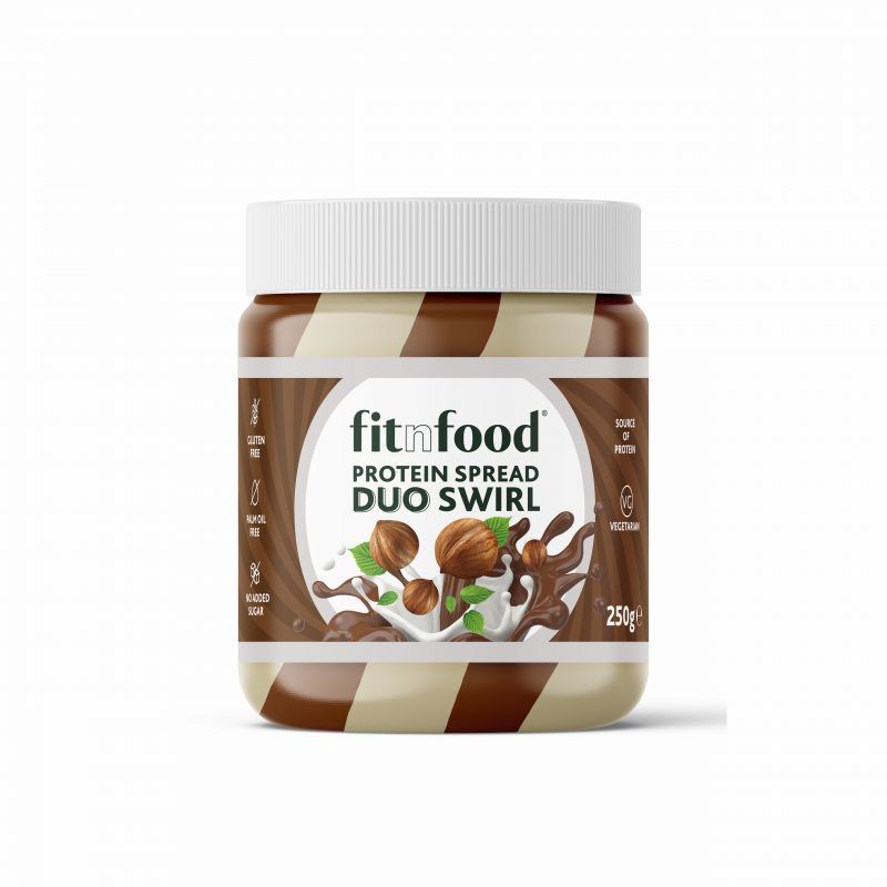 Baltās un piena šokolādes krēms ar lazdu riekstiem (250 g) - FitnFood - Vitamins.lv