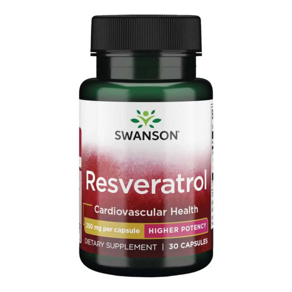 Resveratrol 250 mg (30 kapsulas)  Swanson Vitamins.