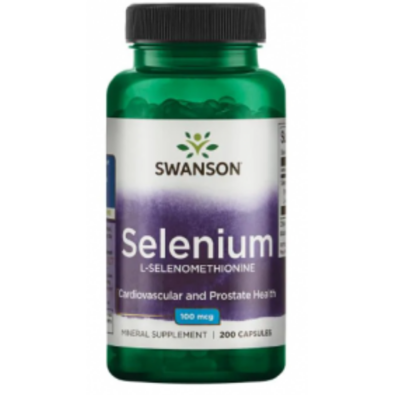 Selēns 100 mkg (200 kapsulas)  Swanson Vitamins.