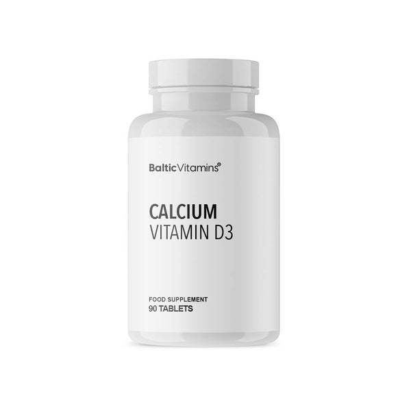 Kalcijs un D3 vitamīns (90 tabletes)  BalticVitamins.